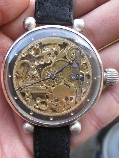 skull wrist watch history